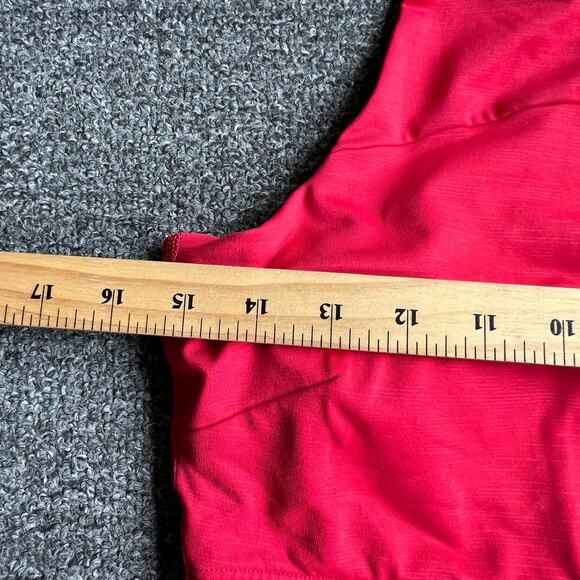 Outdoor Voices Red TechSweat High Neck Crop Top Sports Bra L - Picture 5 of 8